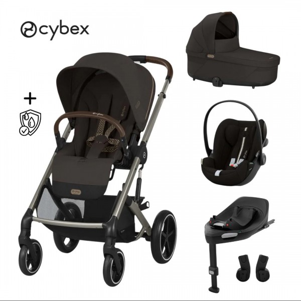Cybex Balios S Lux 2.0 4v1 | Chocolate Brown + Cloud G + IsoFix + Rain