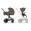 Cybex ePRIAM Comfort Platinum Coconut Brown | Matt Black