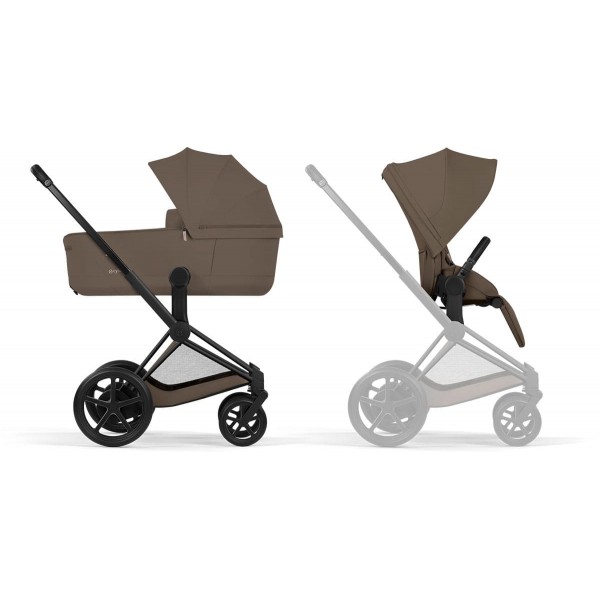 Cybex ePRIAM Comfort Platinum Coconut Brown | Matt Black