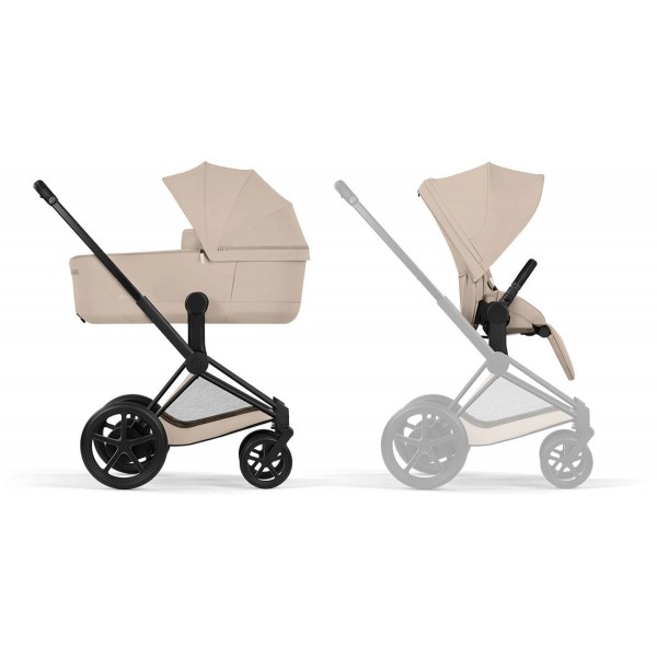 Cybex ePRIAM Comfort Platinum Cozy Beige | Matt Black