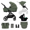 Kinderkraft YOXI Otroški voziček 3v1 | Mystic Green