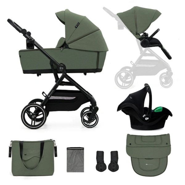 Kinderkraft YOXI Otroški voziček 3v1 | Mystic Green