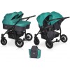 RikoGO DUO Otroški voziček za dvojčke | Grey Fox Lagoon