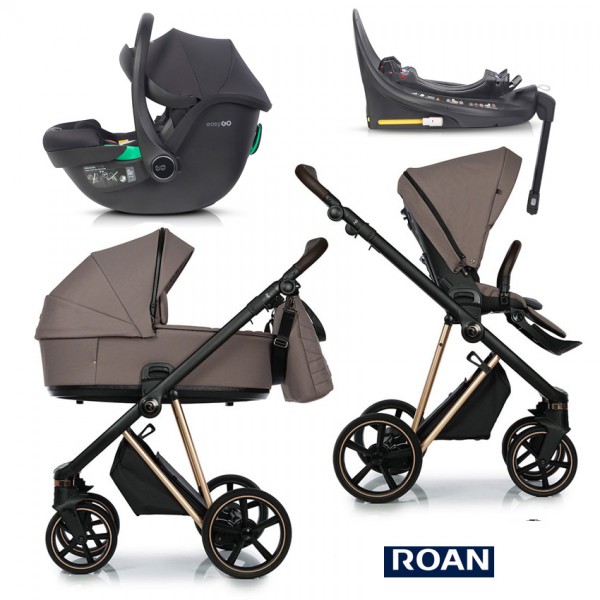 Roan IVI 2.0 Otroški voziček 4v1 | RoseGold Cocoa