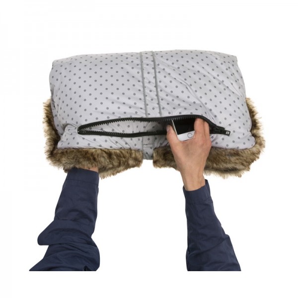 Muff rokavičke Vinter & Bloom| Silver Grey