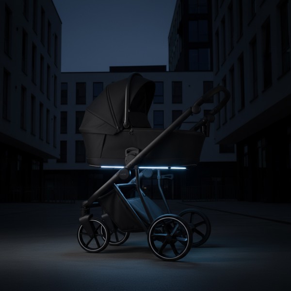 iBebe Next 2 Otroški voziček LED | Black